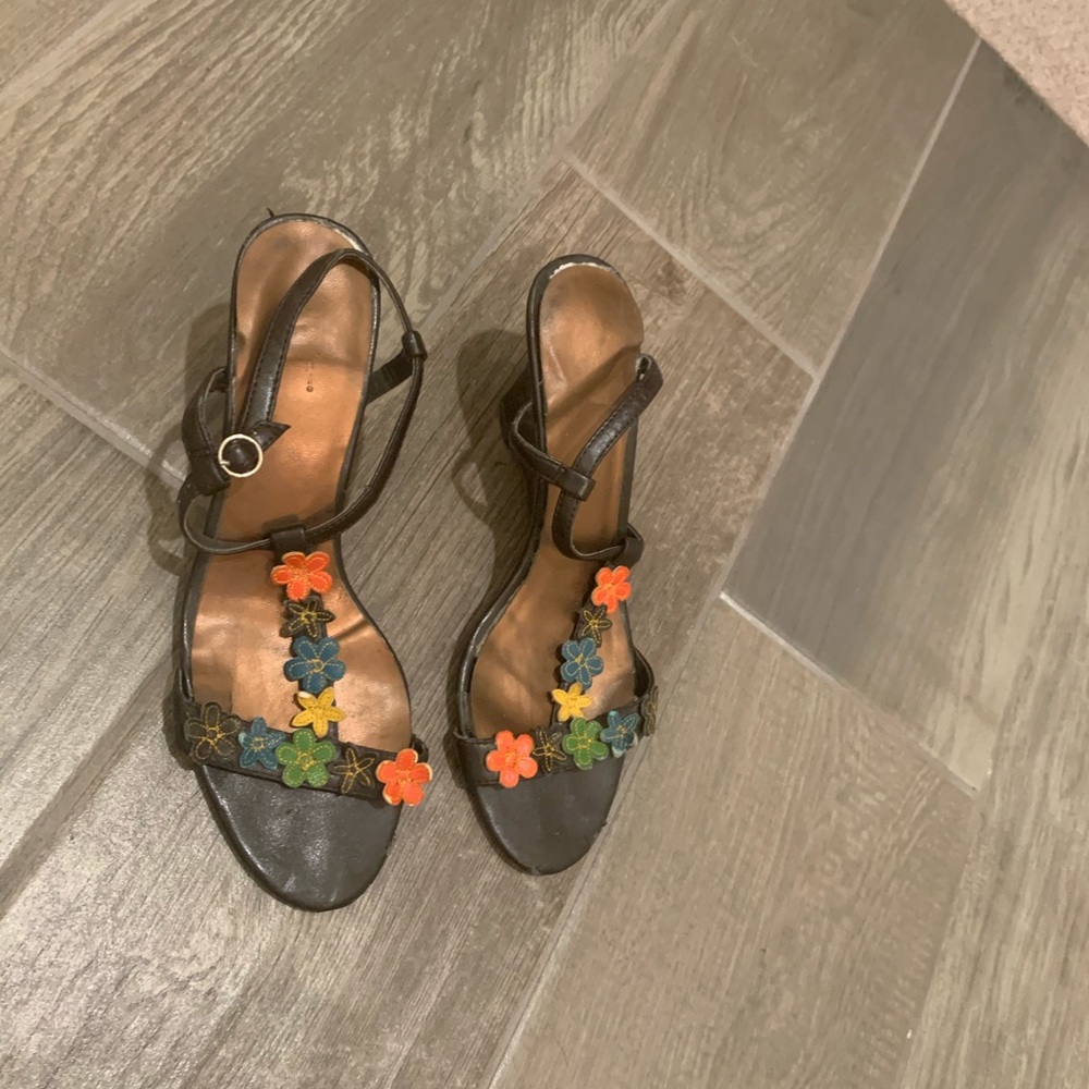 Brown with Floral Sandals